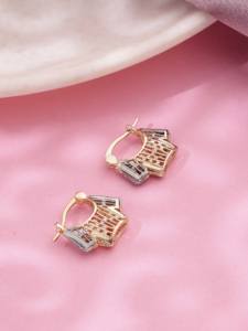 Pendientes Bali de 3 tonos, pendientes de moda para mujer, pendientes Bali chapados en 3 tonos, pendientes de lujo, pendientes Bali de tres colores. - Product Image 2