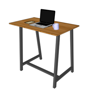 BFSTB008 StaBamboo 120x60cm Standing Computer <b>Desk</b> with Trapezoid Legs Assembly Required - Product Image 5
