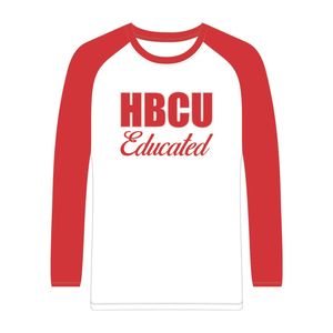 Hbcu เสื้อยืดแขนยาว DST Raglan การศึกษาสีขาวผ้าฝ้าย chenille sority Delta Divine Nine - Product Image 2