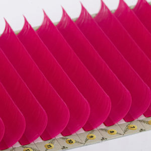 Cils en soie individuels super denses de couleur rose spinelle, finition mate, 0,03 0,05 0,07, vente en gros, étiquette privée - Product Image 1