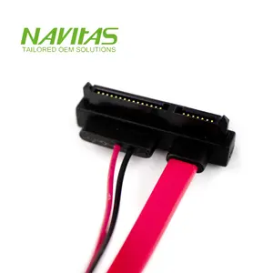 7 Pin SATA Power Female 22 Pin Extension Cable Right Angle Adapter Wire Harness
