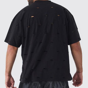 T-shirt ample pour homme en gros, impression de logo personnalisée, délavage à l'acide, 100% coton, streetwear, t-shirt délavé pour homme - Product Image 2