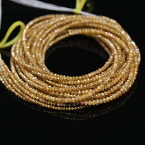 Diamants ronds facettés de haute qualité, diamants jaunes naturels, perles pour la fabrication de bijoux, vente en gros, prix d'usine. - Product Image 4