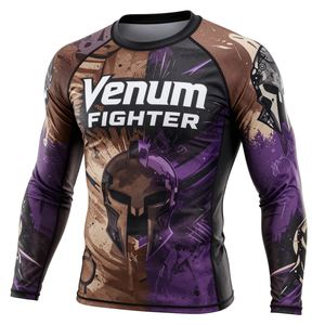 Factory Made Lightweight Rash Guard Soft Touch Fabric Quick Dry Technology And Flexible Fit <b>Compression</b> Venum Rash Guard - Product Image 3