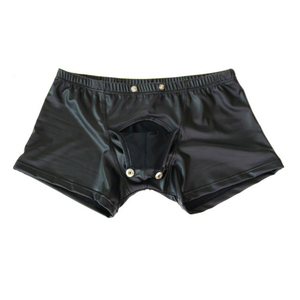 Shorts en cuir véritable doux et uni, design haut de gamme, personnalisés, sexy, pour club, shorts de sport - Product Image 4