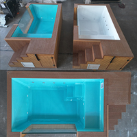 Piscine de plongée de jardin, spa, piscine, grande piscine en fibre de verre hors sol, piscine extérieure préfabriquée en conteneur, 40 pieds, 20 pieds