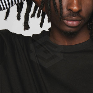 T-shirt double couche de haute qualité pour hommes Dernière conception T-shirt double couche Impression de logo personnalisé Coton Polyester - Product Image 5