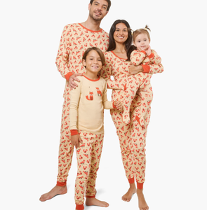 Tenues assorties pour la famille, pyjamas longs d'automne et d'hiver, col rond, pull, vêtements <span class=keywords><strong>de</strong></span> maison, approvisionnement OEM, vêtements <span class=keywords><strong>de</strong></span> détente pour <span class=keywords><strong>femmes</strong></span>, vêtements <span class=keywords><strong>de</strong></span> nuit pour <span class=keywords><strong>femmes</strong></span> - Product Image 1