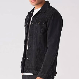 Vestes en jean pour hommes de haute qualité OEM 100% coton Street wear, vestes en jean personnalisées avec patchs lavés - Product Image 2