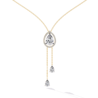 Colliers en diamants de laboratoire en gros pour usines de bijoux, or jaune 10k/14k/18k, certifiés IGI, taille brillant