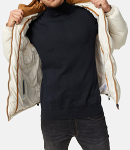 Veste matelassée à capuche unie à deux couleurs, brillante et brillante, veste matelassée en duvet, vêtement d'extérieur chaud d'hiver, manteau en duvet léger - Product Image 4