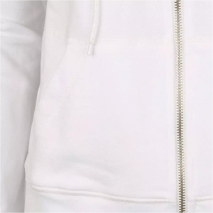 Sudadera con capucha delgada con cremallera para mujer de alta calidad con opción de logotipo de diseño de impresión de soplo personalizado Sudaderas con capucha de mujer de tela de punto de alta calidad - Product Image 4