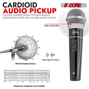 ไมโครโฟน 5Core XLR ไดนามิก ไมค์คาราโอเกะ ไมค์ร้องเพลง ไมค์สตูดิโอ ไมค์แบบมือถือ - Product Image 2