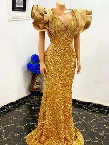 เดรสเลื่อมสีทอง, ชุดปาร์ตี้, ชุดค็อกเทลหรูหรา, ชุดราตรี - Product Image 3