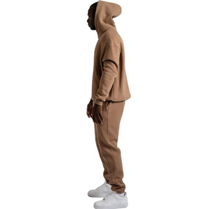 Fabricant personnalisé Ensemble deux pièces Sweatshirt à capuche et sweat-shirt surdimensionnés en polaire Ensemble de jogging pour hommes Survêtements - Product Image 4