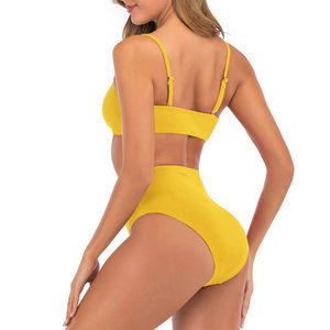 Bikini de cintura alta para mujer, trajes de baño, ropa de playa de alta calidad, conjuntos de Bikini, conjuntos de playa, OEM, transpirable, ligero, de secado rápido, MOQ bajo - Product Image 4