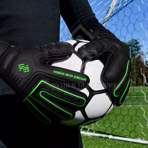 Gants de gardien de but de football en latex antidérapant de haute qualité, protection des doigts, fermeture à boucle et crochet, prix de gros OEM d'usine pour hommes - Product Image 6