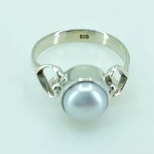 925 Sterling Silver Handmade <b>Boho</b> <b>Ring</b> Freshwater Pearl June Birthstone Jewelry Perfect Gift for Her Birthday or Anniversary - Product Image 2