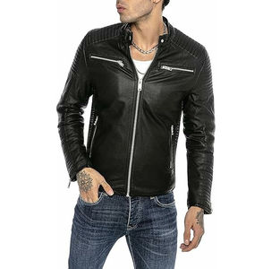 Chaqueta de fabricación profesional para hombre, chaquetas de cuero de la mejor calidad para hombre, ropa informal de invierno, chaqueta de cuero de precio barato para hombre - Product Image 3
