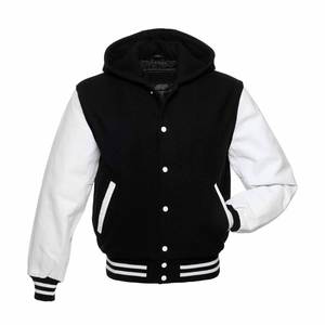 Nouveau design personnalisé patch blanc propre logo plaine lettermen baseball varsity veste hommes - Product Image 2