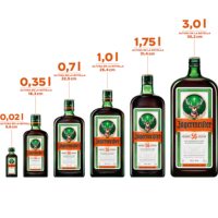Liqueur Jagermeister de haute qualité 70cl Bouteille Amber Glints 35% ABV Bois de santal et écorce d'orange Exportateurs Vente en gros