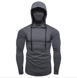 Sudadera con capucha y cremallera de manga larga para hombre, sudaderas de lana a la moda para deportes informales, ropa de invierno, teñido liso - Product Image 6