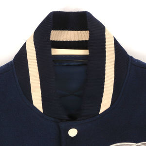 Veste de baseball Uniforme d'équipe universitaire Vestes de bombardier en laine noire de sport à manches en cuir Vestes d'université Letterman de baseball - Product Image 6