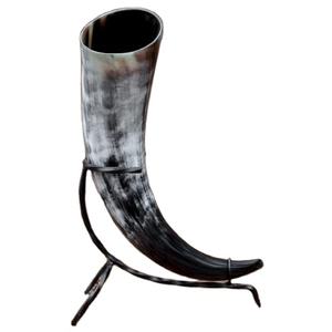 Venta caliente vikingo bebiendo cuerno mejor calidad ágata vidrio pulido estilo Animal decoración con grabado - Product Image 5