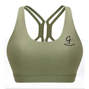 Sujetador deportivo sin costuras con correas ajustables de talla grande para mujer, Sujetador deportivo de tela de Spandex/nailon para máxima comodidad durante los entrenamientos - Product Image 1