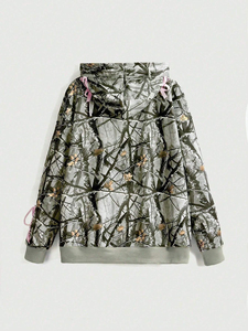 Sweat à capuche d'hiver pour homme, fermeture éclair, tissu polaire imperméable respirant numérique, coupe ample, qualité supérieure, vente en gros, pas cher - Product Image 2