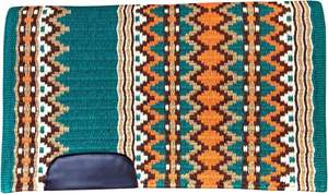 Couverture de selle en laine de qualité supérieure pour les cavaliers occidentaux Coussin doublé en polycoton longue durée pour le travail au ranch et les événements de rodéo - Product Image 1