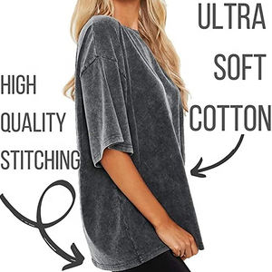 Meilleure vente femmes lavé à l'acide t-shirt personnalisé séchage rapide femmes lavé à l'acide t-shirt personnalisé respirant lavé à l'acide t-shirt - Product Image 2