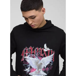 Venta al por mayor nueva llegada unisex peso pesado con capucha más tamaño sudaderas con capucha para hombres gimnasio ropa deportiva jersey de lana - Product Image 6