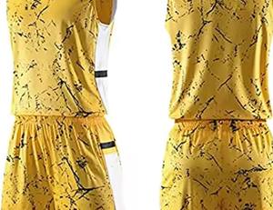 Venta al por mayor hombres uniforme de baloncesto último estilo Venta caliente impreso transpirable secado rápido antiarrugas duradero personalizable - Product Image 6