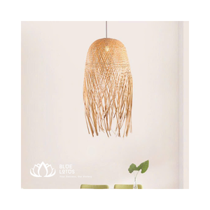 Lámpara colgante de diseño creativo Simple Retro hecha a mano, mimbre, ratán, bambú, algas marinas, iluminación, candelabros y luz colgante, decoración del hogar - Product Image 6