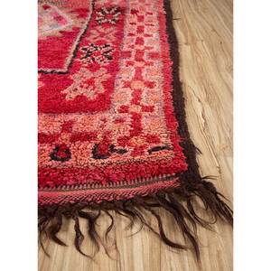 Tapis en laine noués à la main Nuray, géométriques, 9x12, rectangulaires, avec motif abstrait, pour la maison, le salon, la chambre à coucher, Pae-4612 en rouge orange - Product Image 4