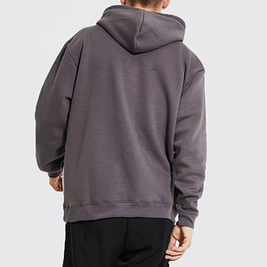 Sudadera con capucha de bloque de color con logotipo personalizado para hombre, sudaderas con capucha, cómodas y transpirables, mezcla de algodón básico con bolsillo de canguro - Product Image 2