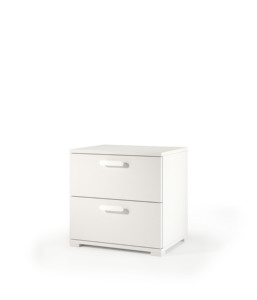 โต๊ะข้างเตียง Terraneo EL242B พร้อมลิ้นชัก 2 ช่องและรางโลหะ ทำจากไม้เมลามีน ผลิตในอิตาลี ดีไซน์ทันสมัย - Product Image 1