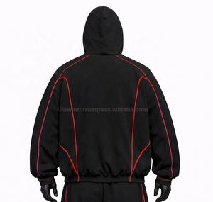 Vente en gros 2026 – Survêtement coupe-vent streetwear léger, réversible, à capuche, uni, personnalisable, grandes tailles, 100 % coton, le plus vendu - Product Image 3