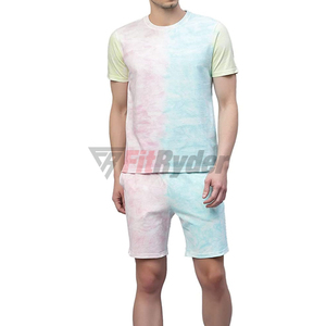 Ensembles de survêtement d'été deux pièces à manches courtes personnalisés ensemble t-shirt et short pour hommes conception personnalisée prix de gros bon marché - Product Image 1