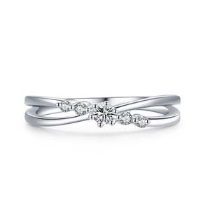 Anillo de Boda Jeulia Classic Twist de Plata Pura con Incrustaciones de Circonio - Product Image 1