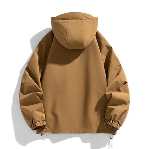 Personalizar diseño al por mayor chaquetas Casual cremallera impermeable lluvia chaquetas elegante con capucha cortavientos chaqueta Softshell hombres - Product Image 4