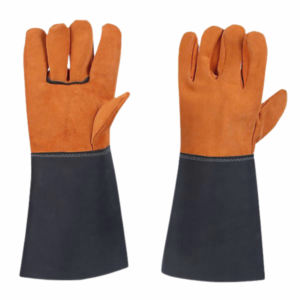 Gants de sécurité en cuir de vachette fendu Respirant Heavy Duty Industrial Welder Gants de travail Résistant au feu et à la chaleur Certifié EN388 - Product Image 2