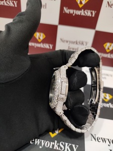 นาฬิกาคุณภาพสูงทำด้วยมือ VVS Moissanite ดูหรูหราสไตล์น่าสนใจโดยผู้ผลิตอินเดียราคาถูก - Product Image 6