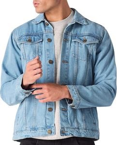 Hot Sale New Arrival Men's Stand Collar Jeans Jacket Unique Style Breathable Winter Jacket with Front Logo Best <b>Material</b> - Product Image 1