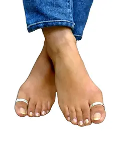 纯银大脚趾环可调脚趾环配件女性舒适自由尺寸印度脚趾环