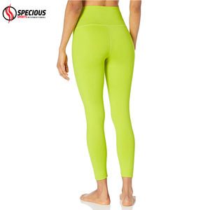 Legging de yoga pour femme, style mode, vente en gros, fabriqué au Pakistan, couleur unie, respirant, extensible dans quatre sens, grande taille, taille haute - Product Image 5