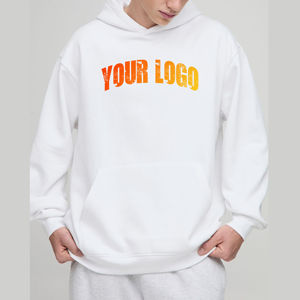 เสื้อฮู้ดดี้ผู้ชายแบบเรียบง่าย ผ้าฟลีซคอตตอน 100% พิมพ์ลายโลโก้ด้วยเทคนิค DTG คุณภาพสูง ผลิตตามสั่ง ขายส่งปี 2025 - Product Image 6