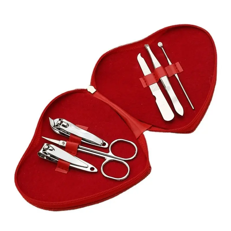 Outils de soins personnels coupe-ongles manucure pédicure Kit avec boîte créative en forme de coeur