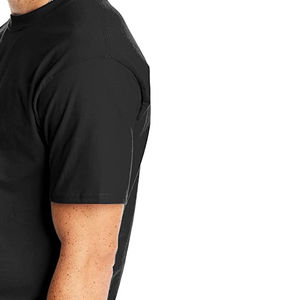 Best-seller T-shirts pour hommes avec logo personnalisé Tissu tricoté de haute qualité, solide, écologique, respirant, manches courtes, col en V - Product Image 4